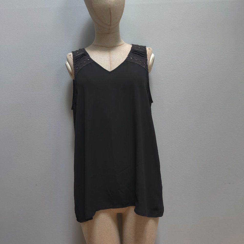 Pleione Sleeveless Black Top - XS